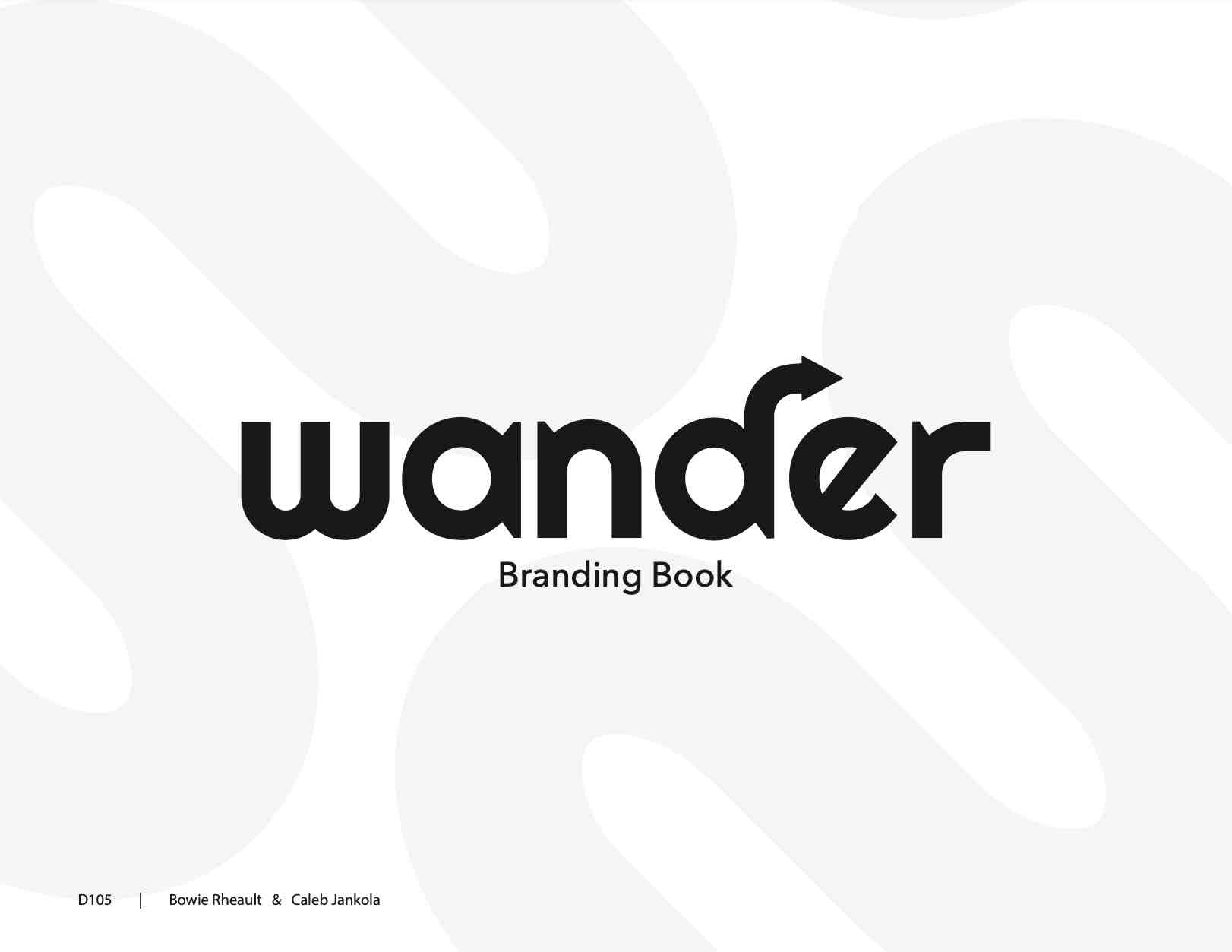 logo and wordmark for wander